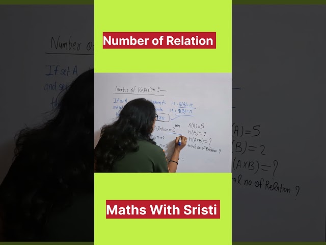 Total No. of Relation 🔥📚#mathswithsristi #maths #shorts