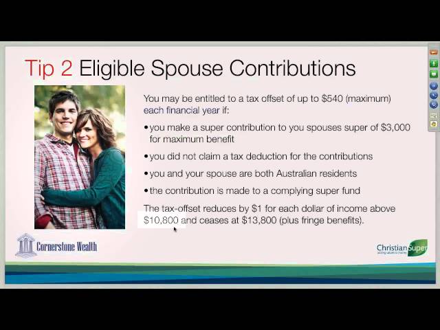 04 Top 10 Tax Tips 2012 - Tip 2 Eligible Spouse Contributions
