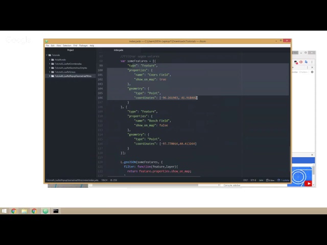 Tutorial de Creacion de Geometrias y Filtros con Leaflet y Node.js