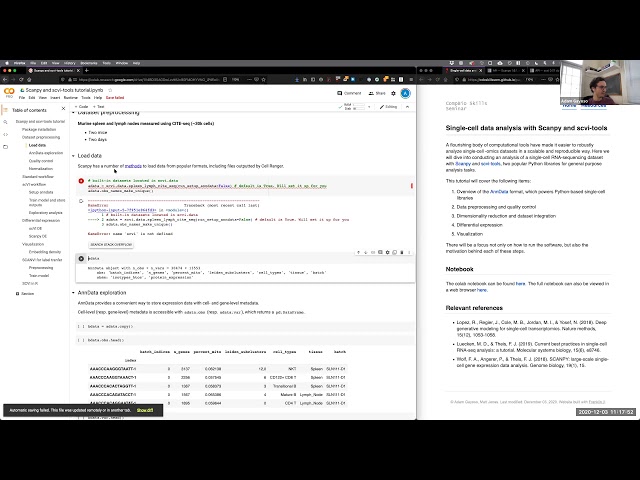 Single-cell data analysis with Scanpy and scvi-tools