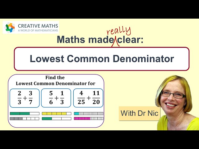 Lowest Common Denominator - Adding Fractions