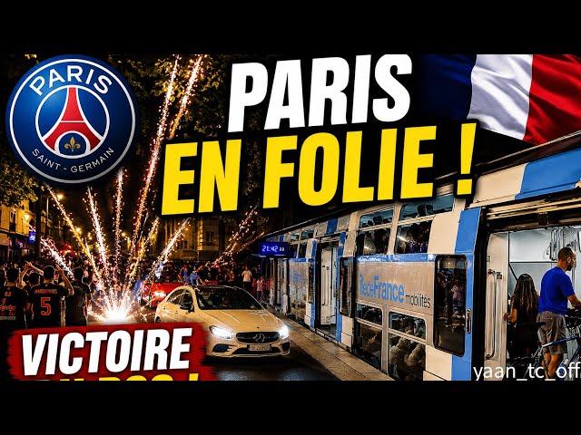 🏆 VICTOIRE DU PSG!!!  : Explosion d’émotions dans tout Paris ! Métro, RER et supporters en folie 