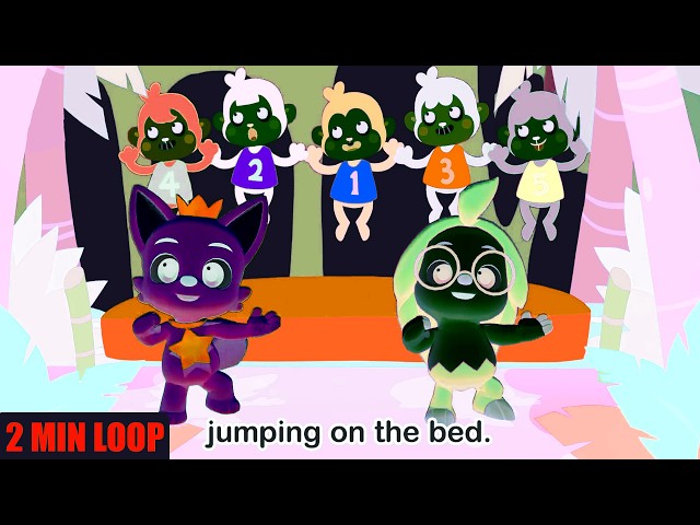 🐒 Five Little Monkeys Jumping on the Bed 🛏️ | Funny Monkey Adventure | Kids Songs & Nursery Rhymes