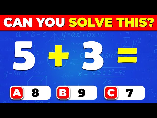 Grade 1 Math Quiz | Fun Addition Practice for Kids ➕ Can You Solve These?