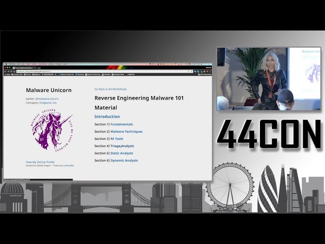 Reverse Engineering Windows Malware 101 Workshop - Amanda Rousseau at 44CON 2017 - Workshop
