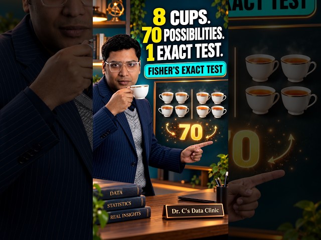 8 Cups, 70 Possibilities: Fisher’s Exact Test Explained #statistics # #datascience