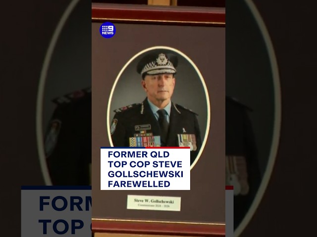 Former Queensland top cop Steve Gollschewski farewelled | 9 News Australia
