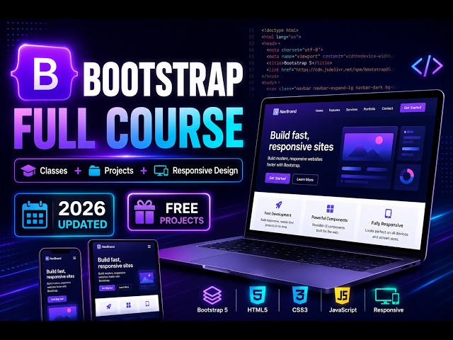 Bootstrap Tutorial for Beginners | Build Responsive UI in Minutes 2025 Updated