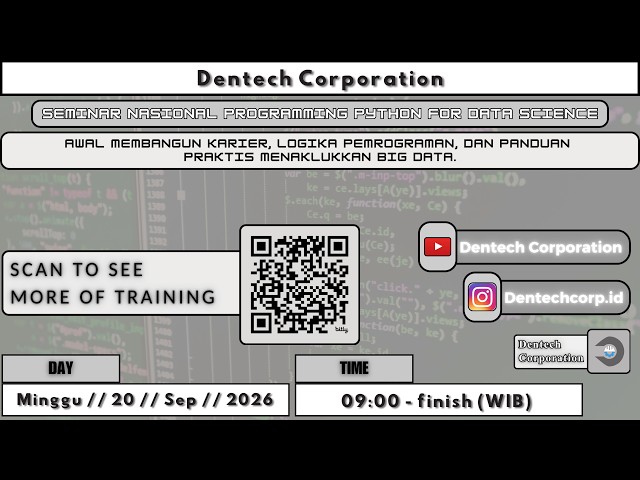 SEMINAR NASIONAL PROGRAMMING Python for Data Science