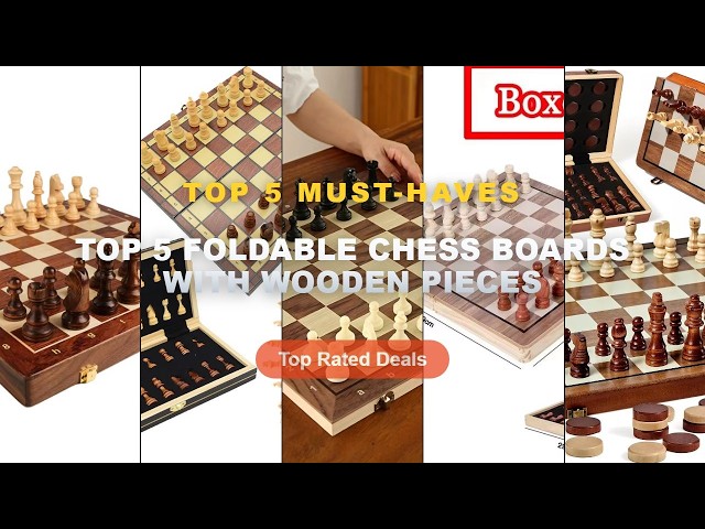 Top 5 Best Top 5 Foldable Chess Boards With Wooden Pieces (Must Have!) - 2 in 1 Magnetic Wooden Ches