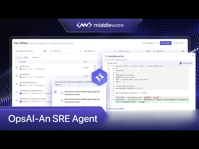 Middleware OpsAI - An SRE Agent | Full-Stack Observability