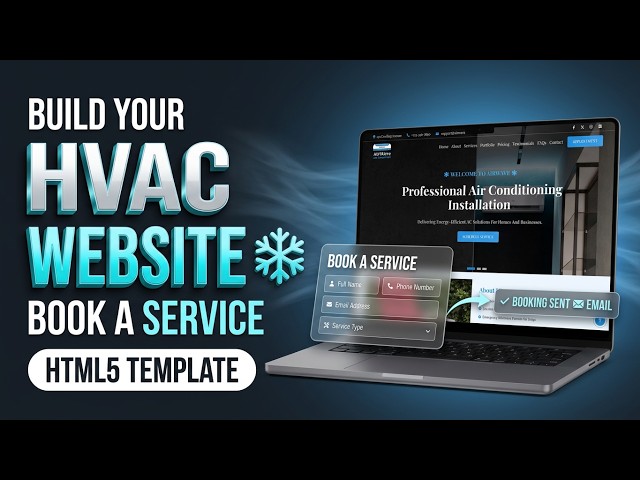 Air Conditioning Website Template ❄️ | HVAC HTML5 Website Showcase