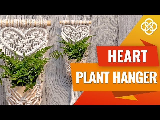 Macrame Plant Hanger With Heart | Macrame DIY | DIY Macrame Plant Hanger Tutorial