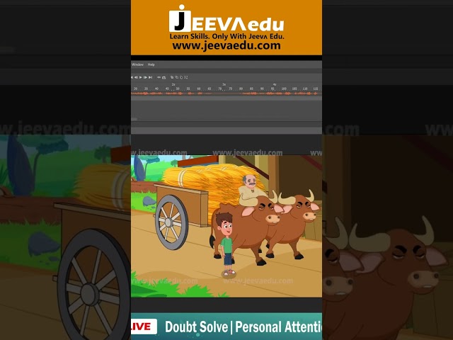 Cartoon Video Kaise Banaye 🐂 Bullock Cart Animation in Adobe Animate #shorts