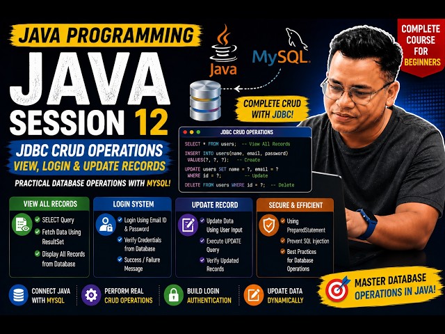 Session 12 | JDBC Login System, View All Records & Update Data