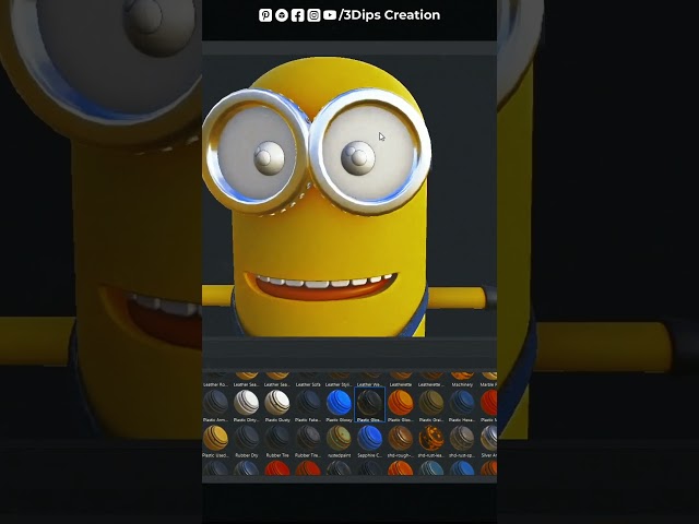 🤯 Minion Texturing in Substance Painter | Before vs After #Shorts 🚀#cgi  #blender #autodeskmaya