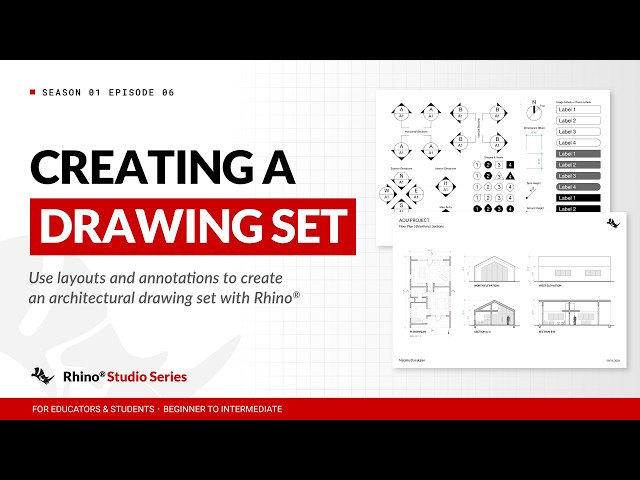 Creating a Drawing Set with Rhino | S1 E6 | Rhino Studio Series