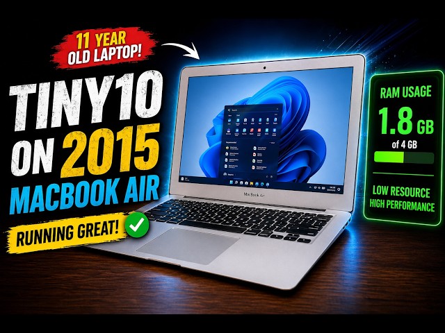 I Installed Tiny10 on an 11-Year-Old MacBook… INSANE Results!