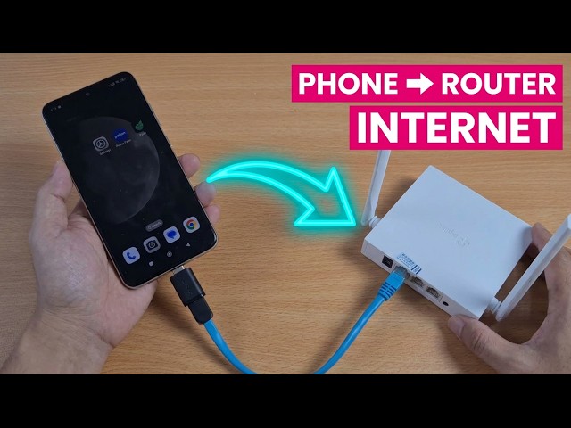 No Wi-Fi? Share Phone Internet to Any PC, Router or Switch