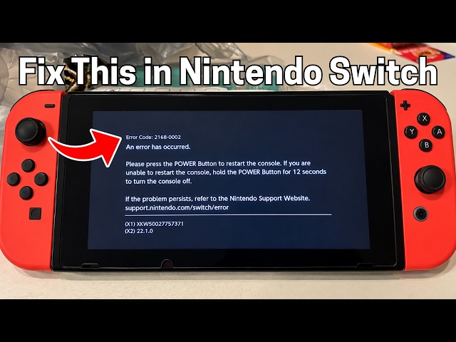 Fix Nintendo Switch Error Code: 2168-0002