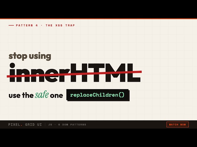 JavaScript DOM Manipulation: 6 Patterns That Replace jQuery