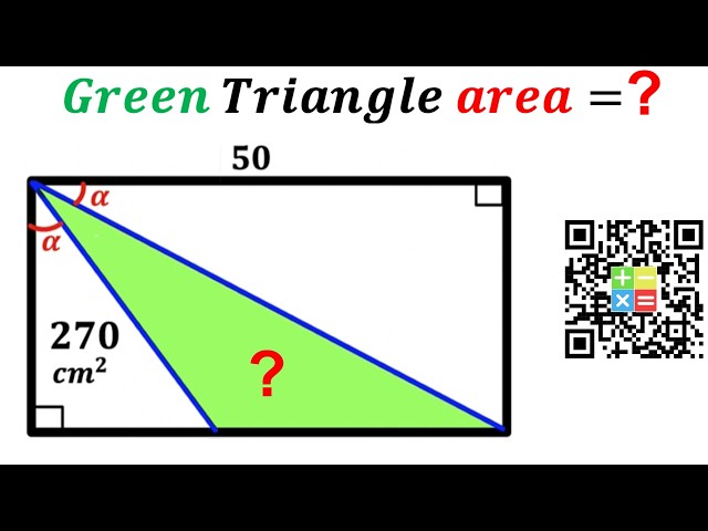 Can you find area of the Green shaded Triangle? | (Rectangle) | #math #maths | #geometry