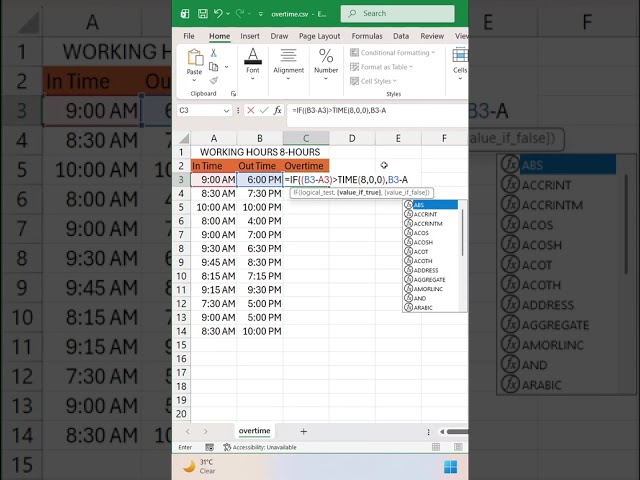calculate overtime in MS Excel (Hausa) #learnwithnura #nuramustaphaali