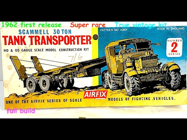 Scammell Tank Transporter. First issue 1962 Airfix, super rare, OO 1/76 scale plastic model build