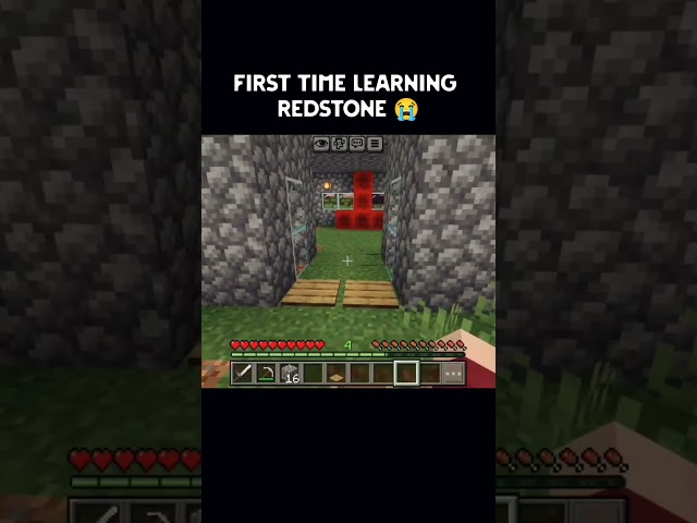 first time learning redstone gone wrong #shorts #minecraft