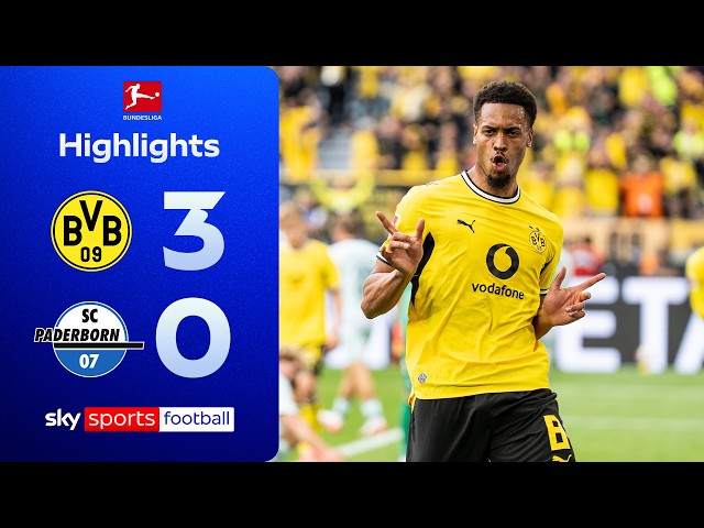 Felix Nmecha scores sensational bicycle kick! | Dortmund 3-0 Paderborn | Bundesliga Highlights