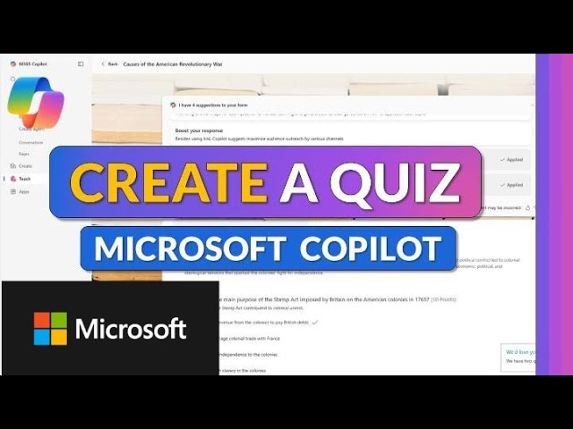 How to Create a Quiz using Microsoft 365 Copilot