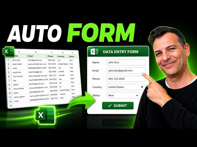 Excel Automation: How to Create a Data Entry Form in Minutes