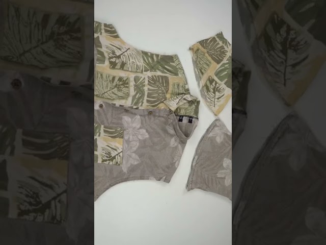 Quick cut n sew thrifted shirt upcycle..