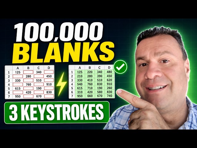 Excel Blank Cells: Fill Down Fast + Hide Duplicates Without Deleting Anything