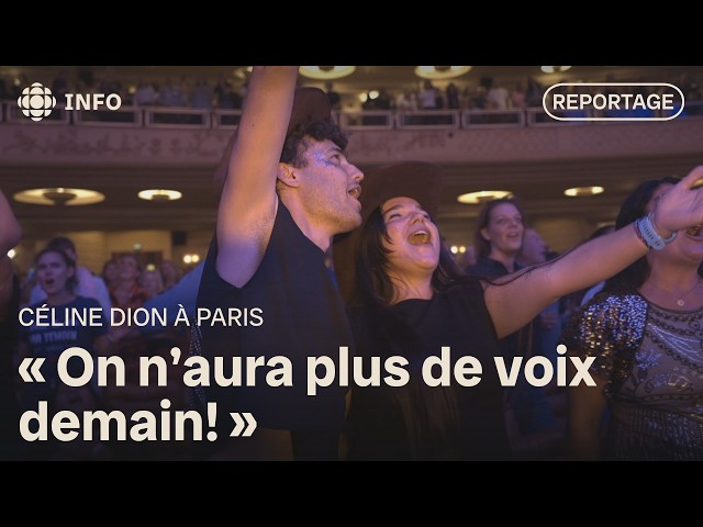 Céline Dion sung in unison in Paris