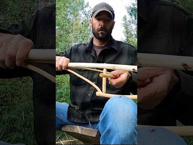 Making a primitive fishing rod that works #bushcraft #wilderness #diy #bushcraft