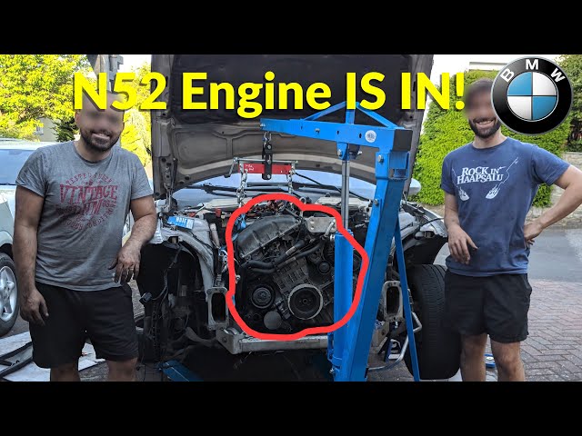 Installing The Rebuilt BMW N52 Engine Into The 325i E90 [N52 Engine Swap PART 7]