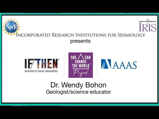 Women In Geoscience Video Series—Introduction by Dr. Wendy Bohon