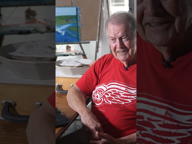 Can you spot Gordie Howe’s secret in this painting?