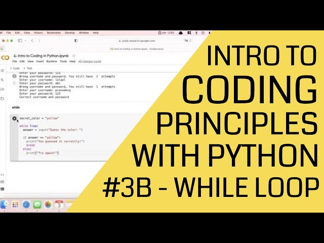 ProCodeCG - Short Tutorial Series - Intro to Coding with Python #3b - while loop