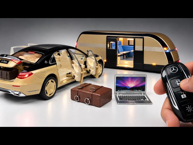 Unboxing of Maybach & Luxyry RV Diecast with Remote Door Openings - Scale Model Car