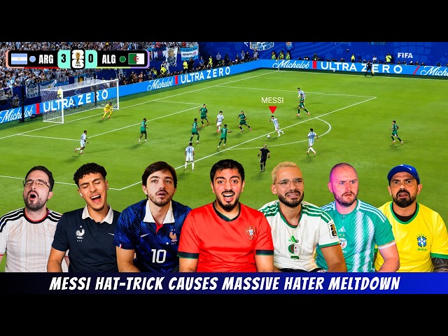 MESSI HAT-TRICK CAUSES MASSIVE HATER MELTDOWN! 😭🐐 ARGENTINA 3-0 ALGERIA