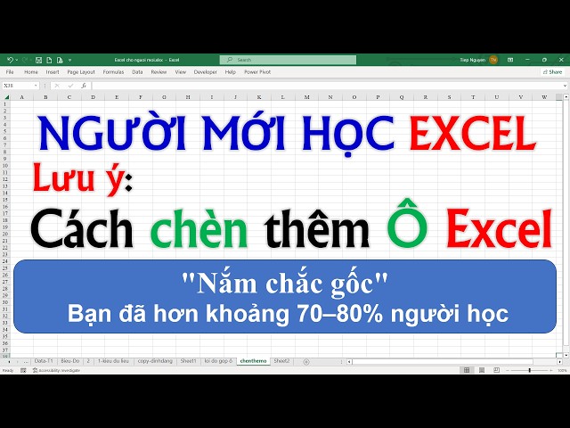 EXCEL BEGINNERS: How to Insert Cells in EXCEL
