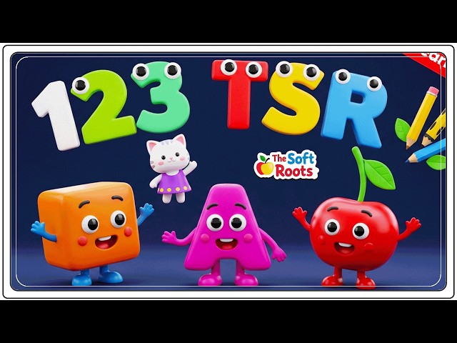 Preschool Learning activities for 3 year olds at home | Learn ABC Phonics Shapes Numbers Colors 🌈