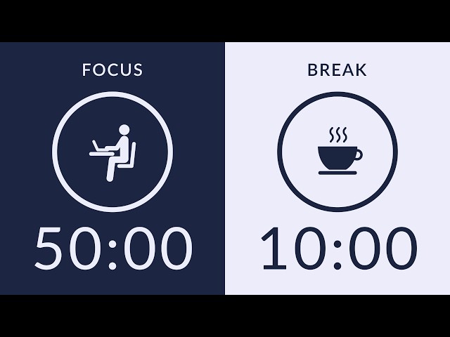 50/10 Pomodoro Timer with Brown Noise 🎧 4-Hour Study with Me for Deep Focus & ADHD ✨