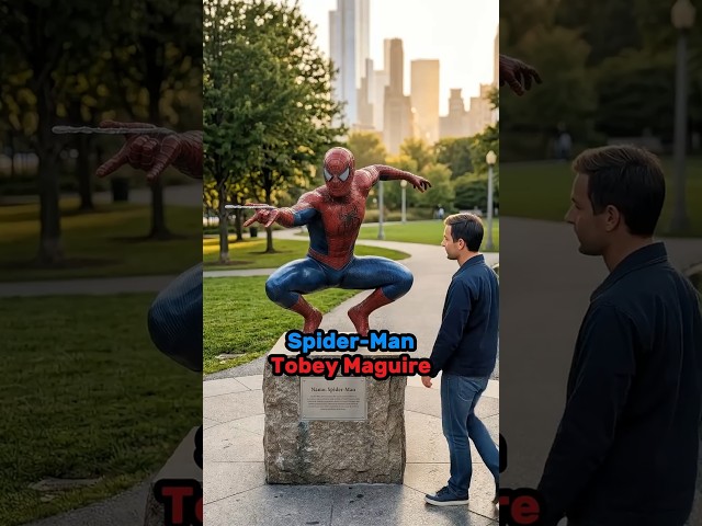 Marvel Icons Posing With Their Actors