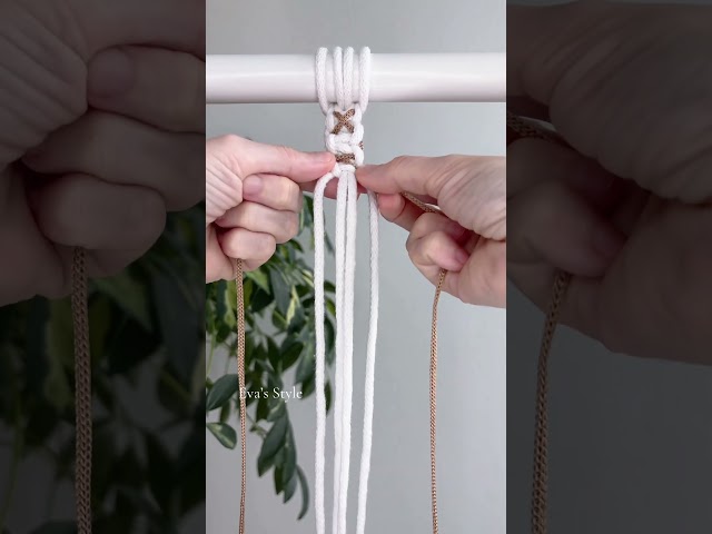 Two-Color Macramé Pattern 🤍🤎 | Macramé Tutorial