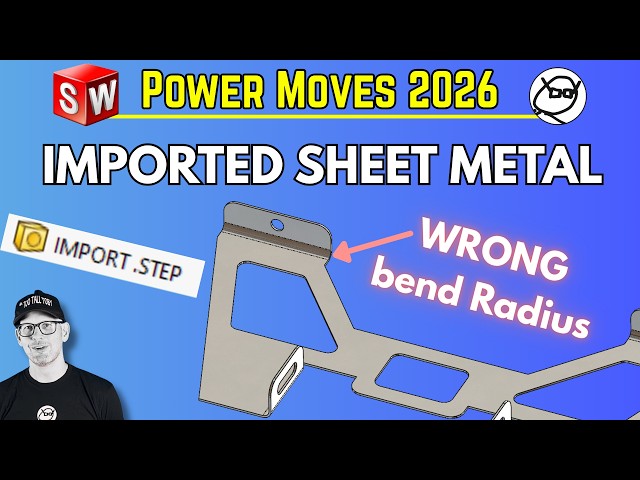 How to change the bend radius of IMPORTED SOLIDWORKS SHEET METAL (.STEP .IGES)