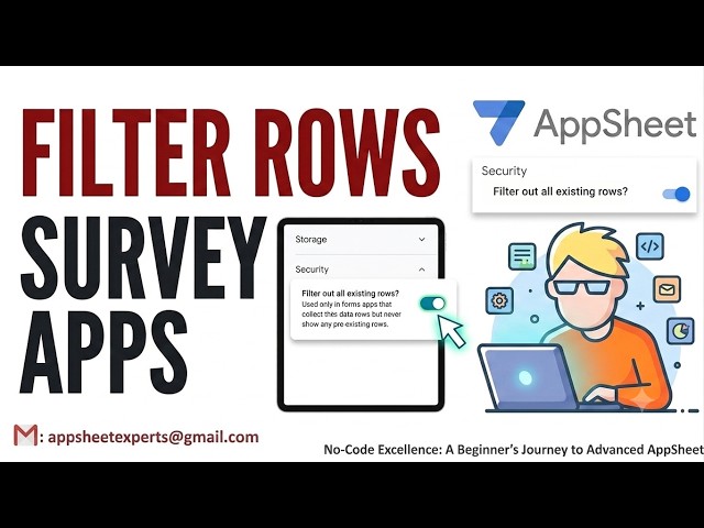 AppSheet "Filter Out All Existing Rows" Explained | Survey App Tutorial | #nocode #appsheet #google