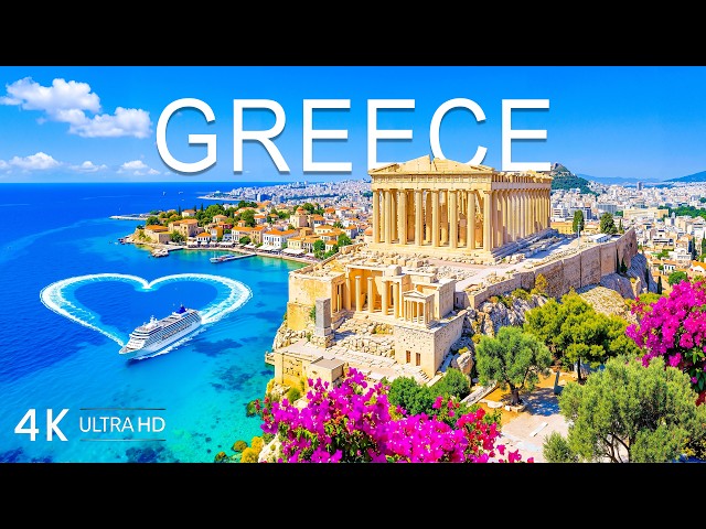 🔥 [4K] Greece 🇬🇷 Travel in 4K | Santorini, Mykonos & Stunning Aegean Sea Views